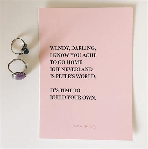 Wendy Darling Poetry Postcard Inspirational Quote In 2020 With