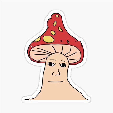 Colored Shroomjak Mushroom Meme Sticker For Sale By Rzera Redbubble