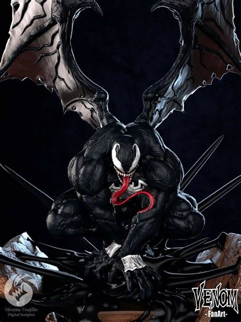 Here Are The Final Renders Of My Winged Venom Fanart By Stivens