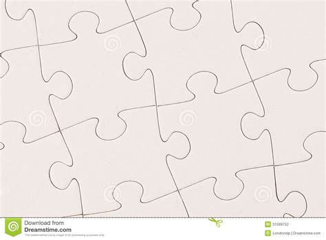 Einfaches Weißes Puzzle Stockfotografie - Bild: 31099752