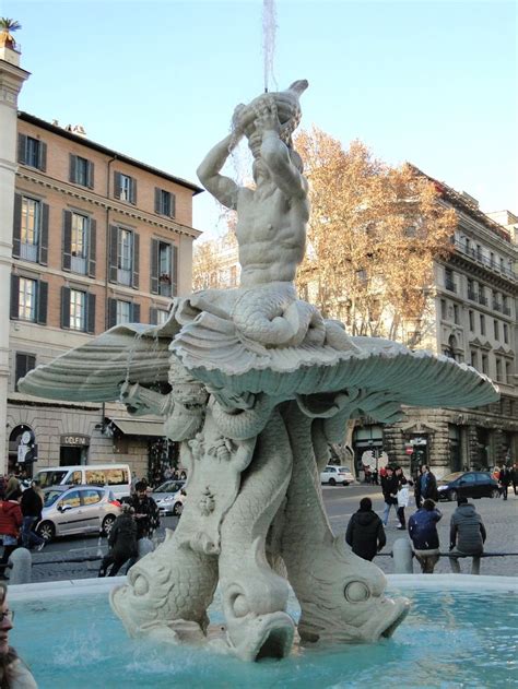 Triton Fountain By Gian Lorenzo Bernini Located In Piazza Barberini