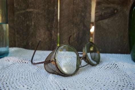 Vintage American Optical Glasses Round Safety Eyeglasses Ao