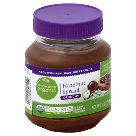 Kroger Simple Truth Organic Crunchy Hazelnut Spread 13 Oz