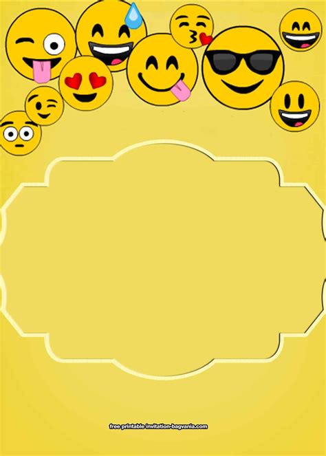 Free Emoji Party Birthday Invitations Emoji Invitations Free Printable