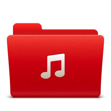Music Folder Icon Soda Red Icons