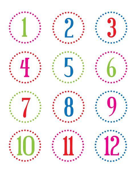 Free Printable Numbers Printable Numbers Christmas Countdown