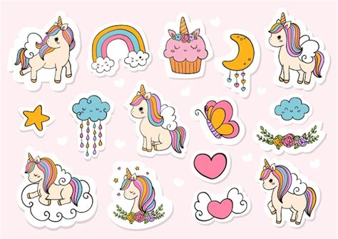 Unicorn Stickers Vectors And Illustrations For Free Download Freepik
