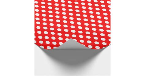Red And White Polka Dot Wrapping Paper Zazzle