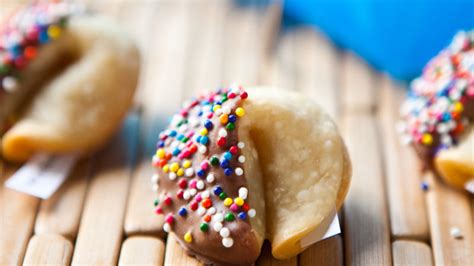 Chocolate Dipped Fortune Cookies With Sprinkles Recipe
