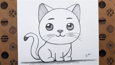 Çok Kolay ve Sevimli Kedi Resmi Nasıl Çizilir Çizim Hobimiz Basit Hayvan Çizimleri YouTube