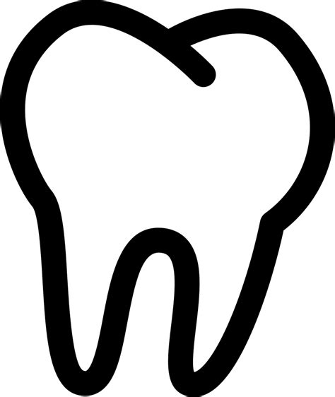 Tooth Outline Svg Png Icon Free Download 43392 Onlinewebfontscom