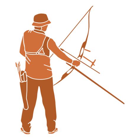 Archery Man Flat Transparent Png And Svg Vector File