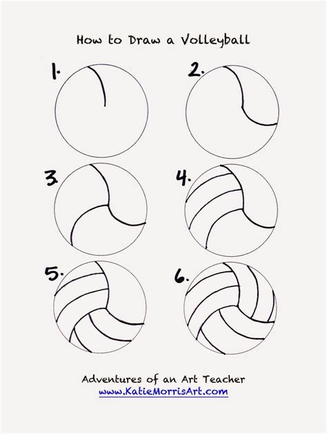 How To Draw A Volleyball Step By Step Easy