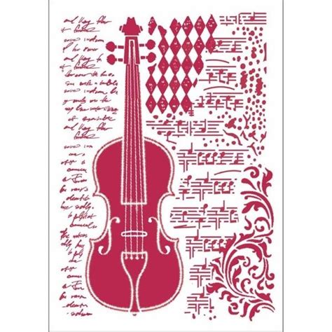 Stamperia Stencil A4 Violin Ksg425 Stamperia Hixxysoft