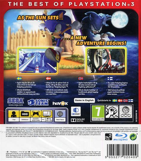 Sonic Unleashed Nord Essentials Ps3 Spel