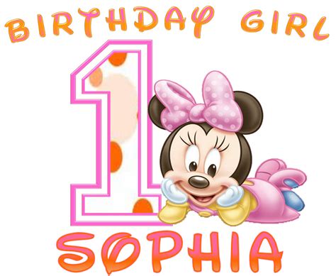 Minnie Mouse 1st Birthday Png Download Baby Minnie Mouse Png Clipart