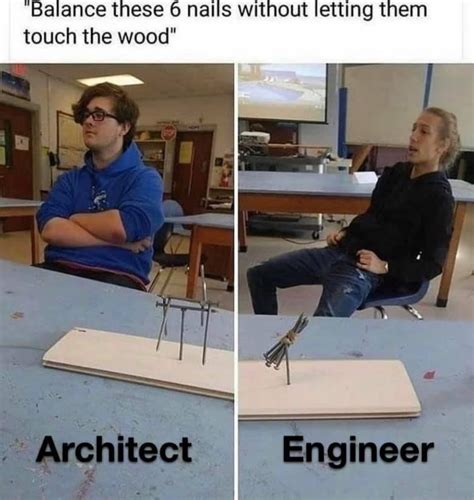 The Virgin Architect VS The Chad Engineer R Engineeringmemes