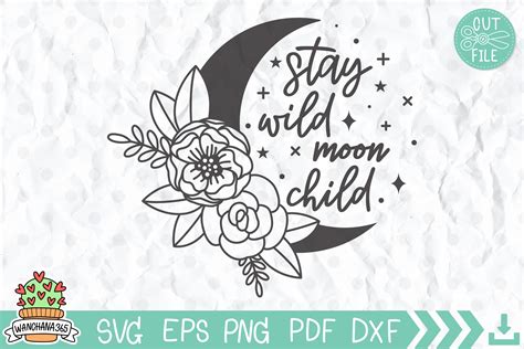 Stay Wild Moon Child Svg Graphic By Wanchana365 · Creative Fabrica
