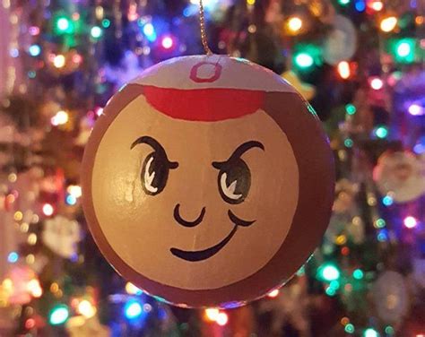 Ohio State Buckeye Christmas Ornament 2 3 And 4 Inch Hand Etsy