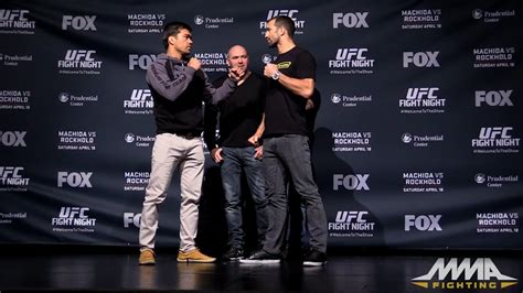 Ufc On Fox Lyoto Machida Vs Luke Rockhold Staredown Youtube