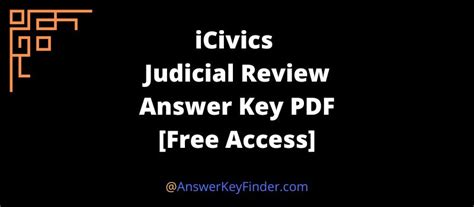 ICivics Judicial Review Answer Key PDF FREE