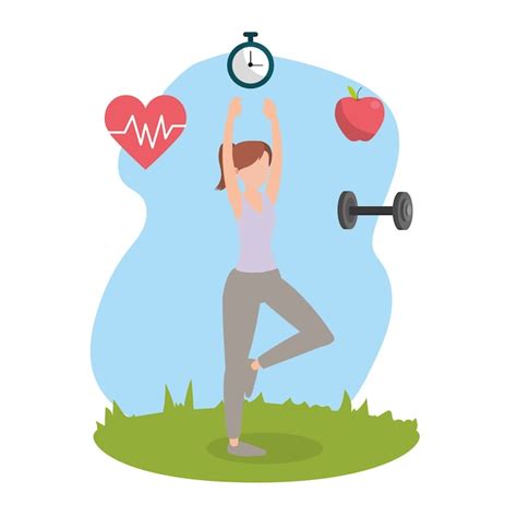 Premium Vector Health Fitness Cartoon