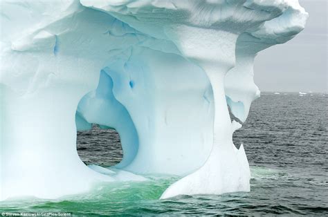 Cold Cuts Giant Icebergs Form Spectacular Sculptures As They Are Battered By The Elements Off