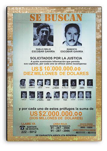 Pablo Escobar Wanted Posternovelty Wooden Signwooden Plaque Ebay