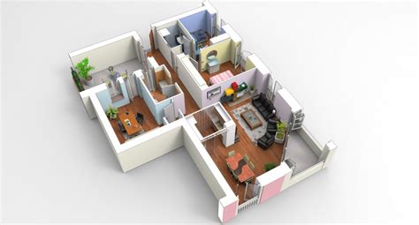 Moi3d Sketchup Keyshot Apartment Design Floor Plan Design