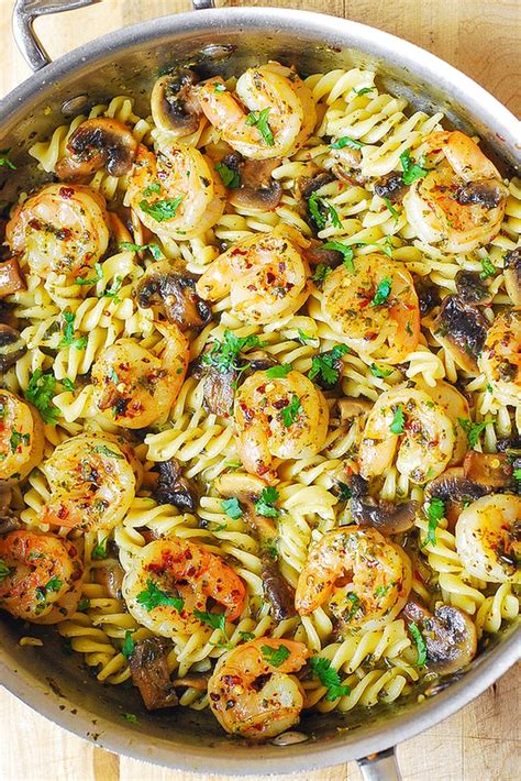 1 hr and 45 mins. Pesto Shrimp with Mushroom | Food Recipes