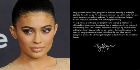 Update Kylie Jenner Responds To Her Business F Rating From The