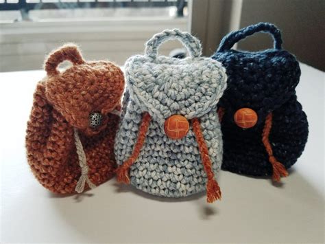 Mini Backpack Crochet Keychain Pattern Backpack Keychains Mini Backpack