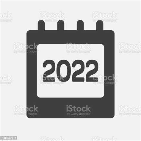 Vector Icon Calendar Year 2022 Icon Of The Year Stock Illustration