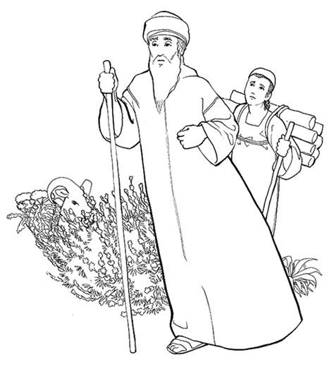 Abraham Sarah And Baby Isaac Coloring Pages