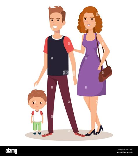 Father And Mother With Son Stock Vector Image Art Alamy
