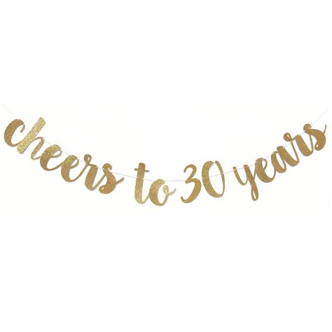 30th Birthday Decorations Cheers To 30 Years Banner 30th Etsy 60ste