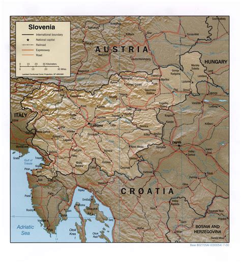 Slowenien karte zeigt die umliegenden l?nder mit internationalen grenzen, grenze gemeinden zusammen mit ihren hauptst?dten und der bundeshauptstadt. Landkarte Slowenien - Landkarten download ...
