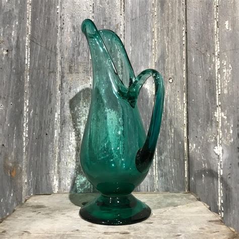 Large Aqua Green Glass Jug Tramps Prop Hire