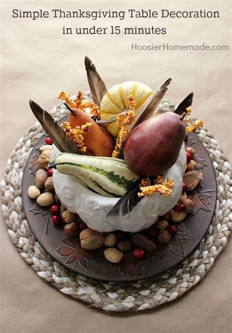 Sending personalized greeting cards is one of the best way to show your affection to your love ones and making them feel that they're loved. Simple Thanksgiving Table Decoration - Hoosier Homemade