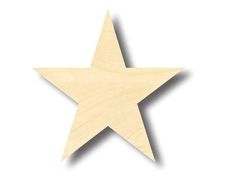 Unfinished Wooden Star Craft Etsy
