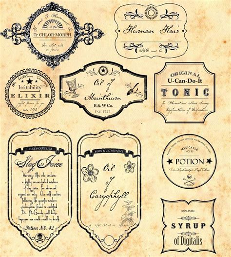 Free Potion Label Template Free Printable Templates