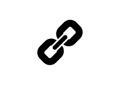 Black Simple Chain Vector Icon