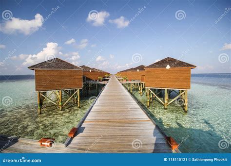 View Of Vilamendhoo Island At The Water Bungalows Side In The Indian
