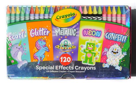 120 Specialty Crayola Crayons Pearl Glitter Metallic Neon And