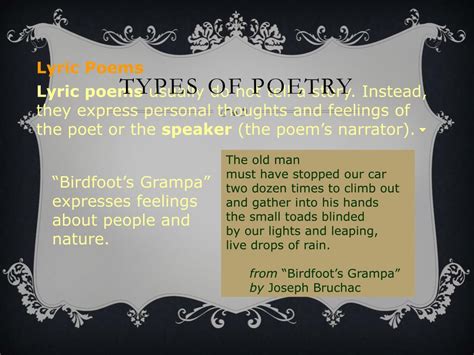 Ppt Types Of Poetry Powerpoint Presentation Free Download Id6111335