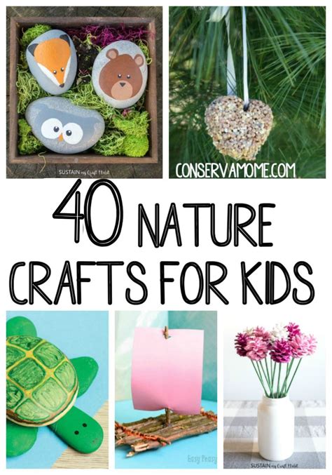 30 Nature Crafts for kids | Nature crafts, Nature crafts kids, Labor
