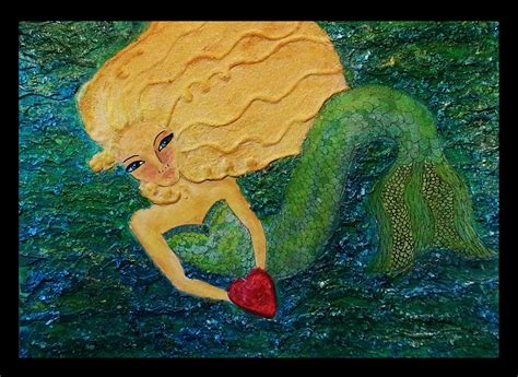 Mixed Media Mermaid Watercolor Crayons Acrylics Ink Golden Mediums