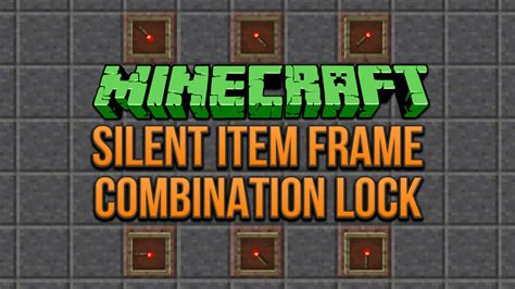 Silent Item Frame Combination Lock Minecraft 18 Tutorial Youtube