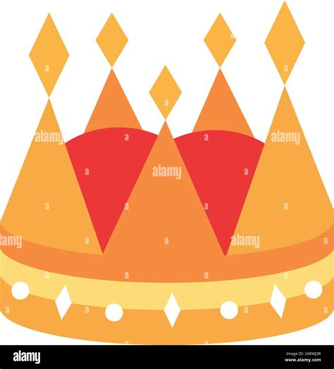 Crown Monarch Jewel Royalty Authority On White Background Vector