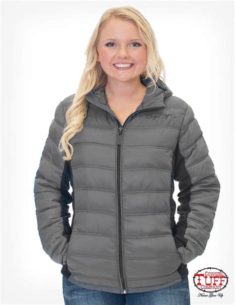 Womens Cowgirl Tuff Hoodie Gray Quilted Chick Elms Grand Entry Western Store And Rodeo Shop